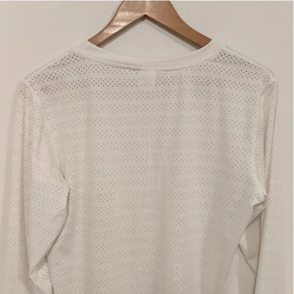 Zyia Active White Perforated Chill Long Sleeve Top S - Picture 9 of 14